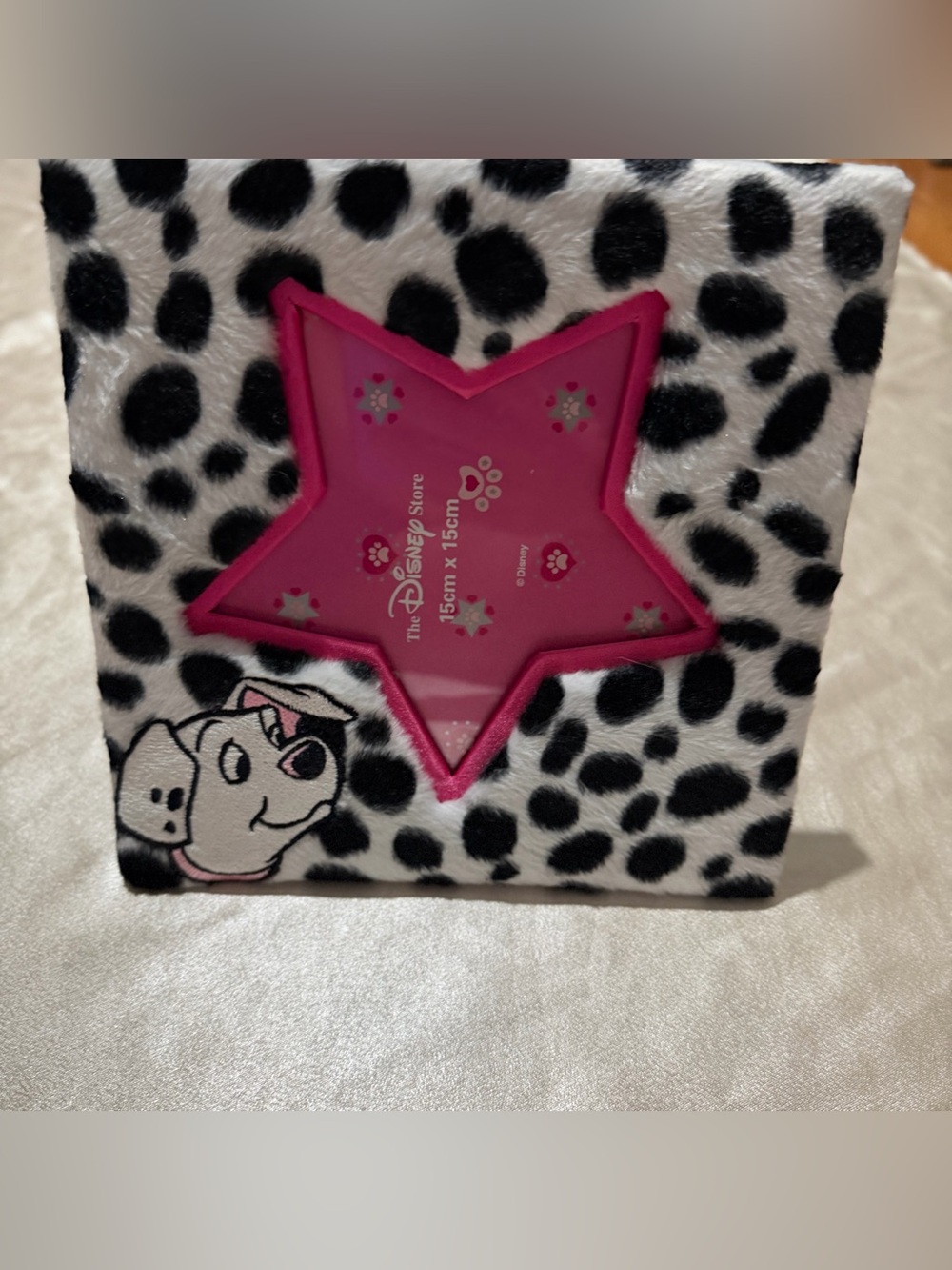VTG Disney Store 101 Dalmatians Furry Star Photo Frame 15x15cm Rare